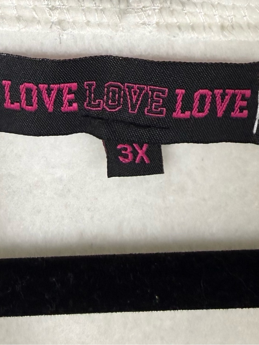 Love, Love, Love White Zip-Up Hoodie Shoe String sleeves - Size 3X NWOT - Picture 5 of 6
